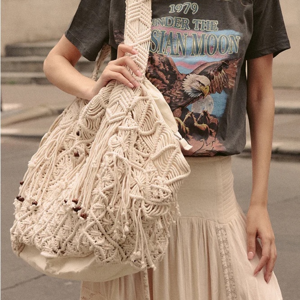 NWTS SPELL SISTER HONEY MACRAME BAG - Picture 3 of 5